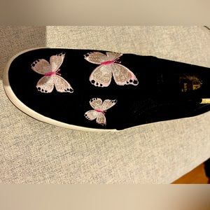 Kate Spade Keds Black Butterfly Runners nwot